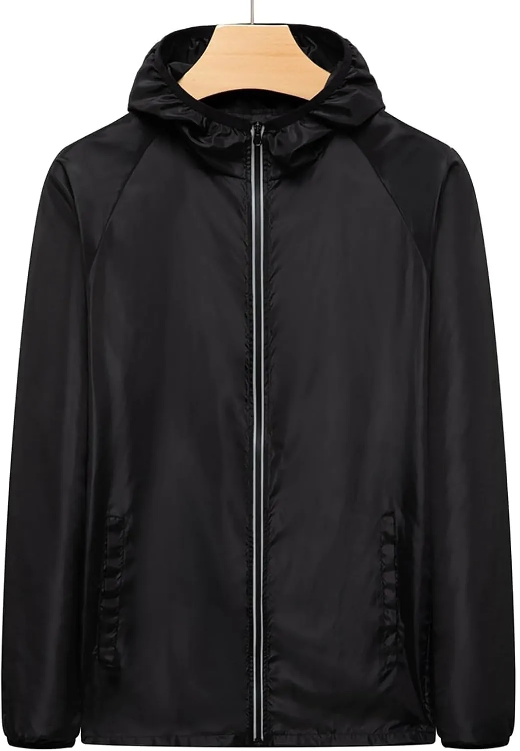 2023 Lightweight Rain Jackets for Women Plain Waterproof Windbreaker Jacket Women Packable Raincoat Rain Coats with Hood