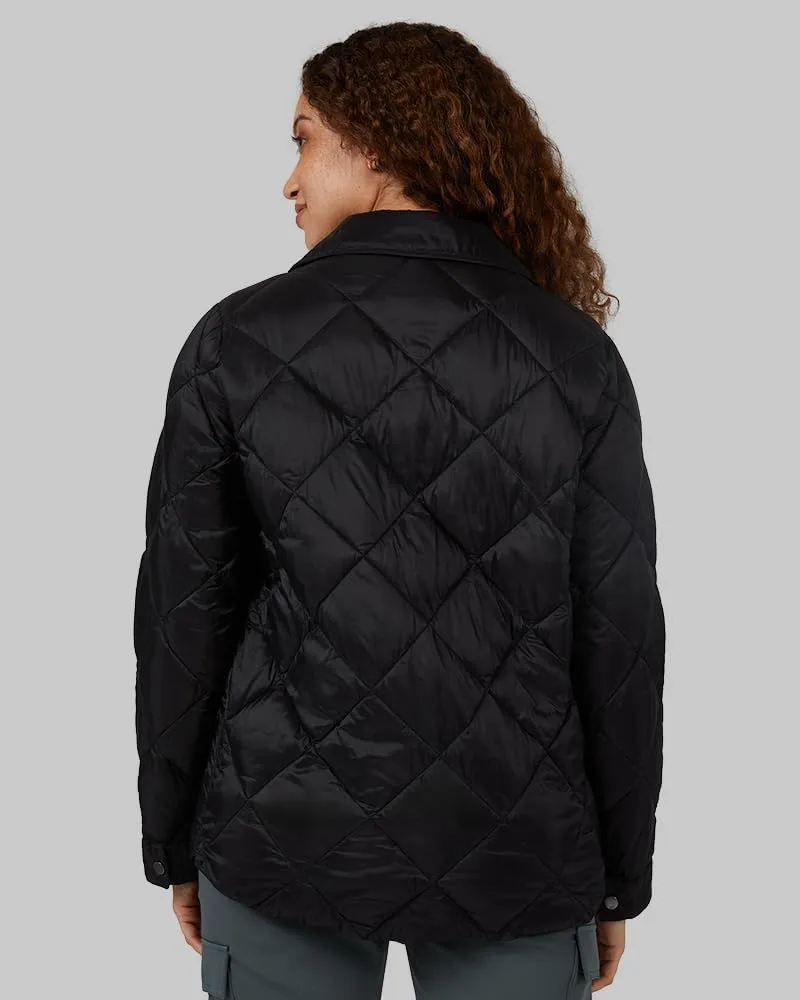 32 Degrees Women's Lightweight Recycled Poly-Fill Shirt Jacket | Quilted | Semi-Fitted | Snap Pockets