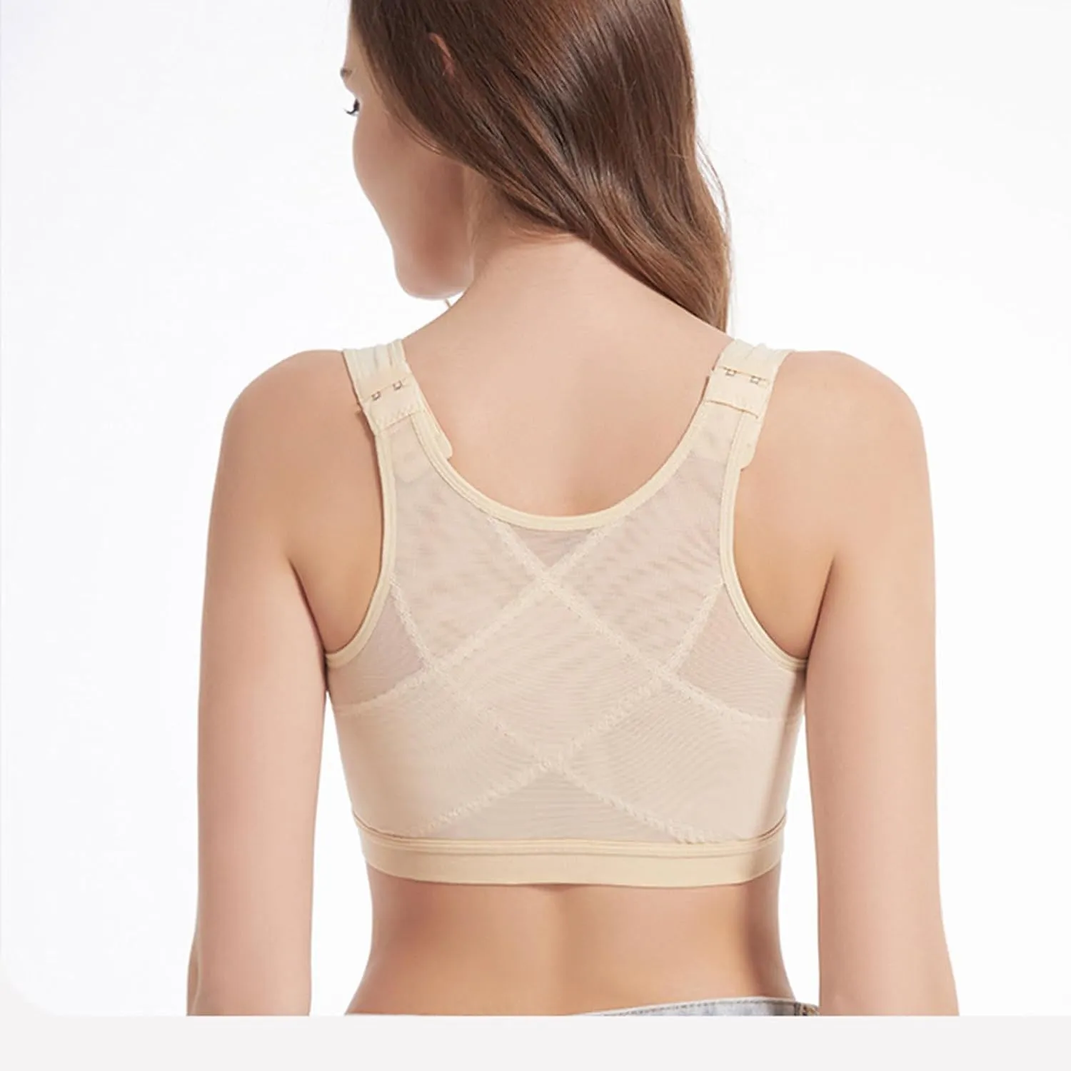 4 Pcs Wireless Plus Size Sports Bras High Support Breathable Bra Lift-Up Air Cooling for Gym/Running/Daily Wear