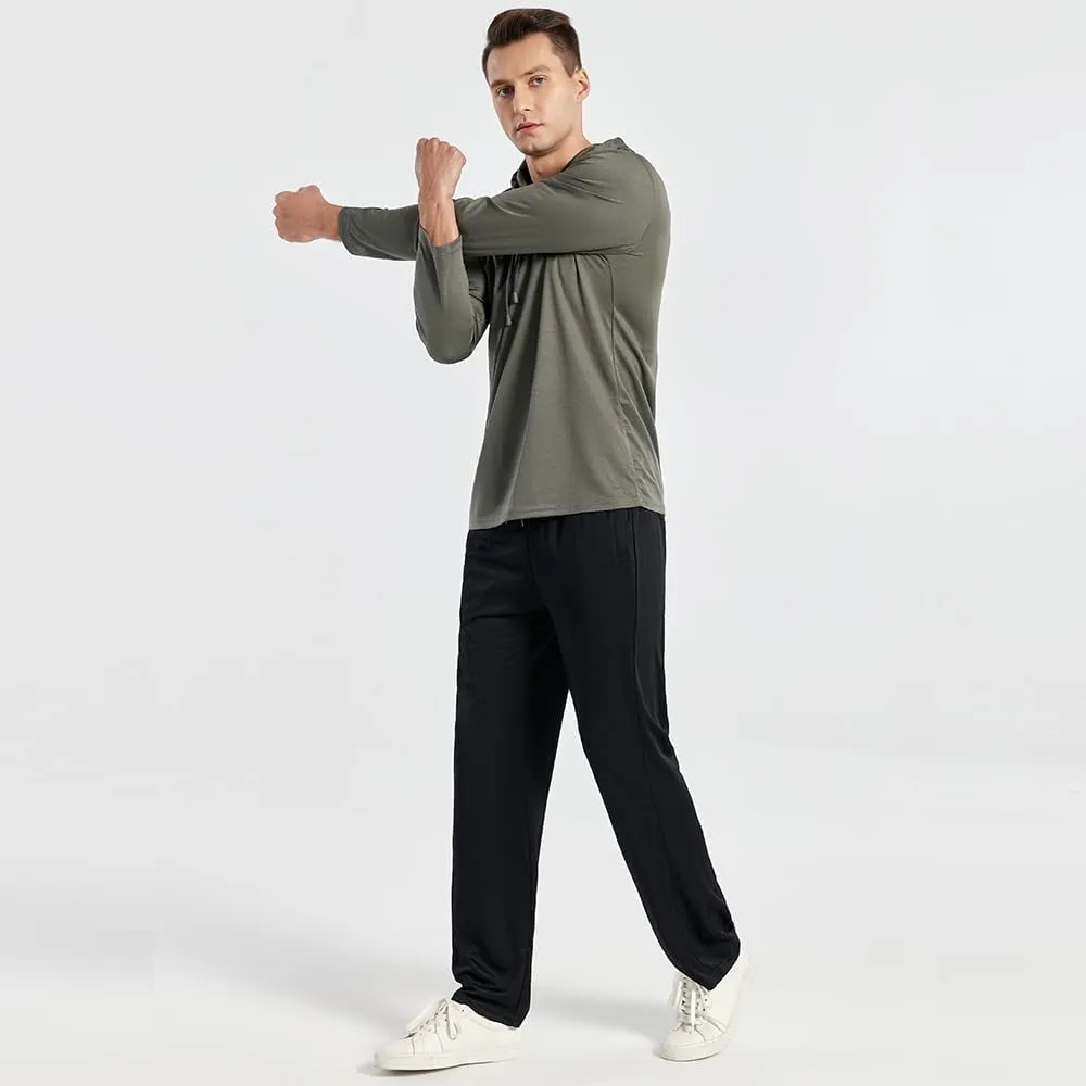 5PC Men's Zipper Mesh Fabric Jogger Pants - Breathable & Flexible Fit, Comfortable for Sports & Casual Wear