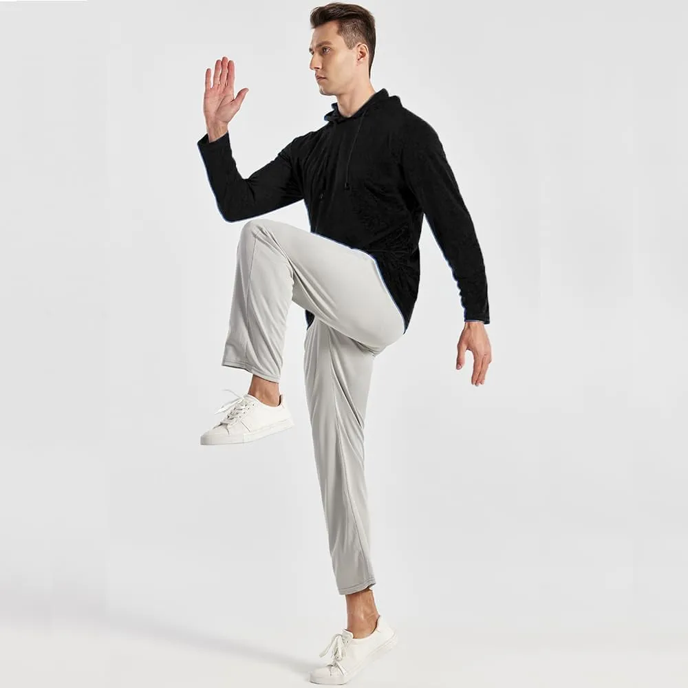5PC Men's Zipper Mesh Fabric Jogger Pants - Breathable & Flexible Fit, Comfortable for Sports & Casual Wear