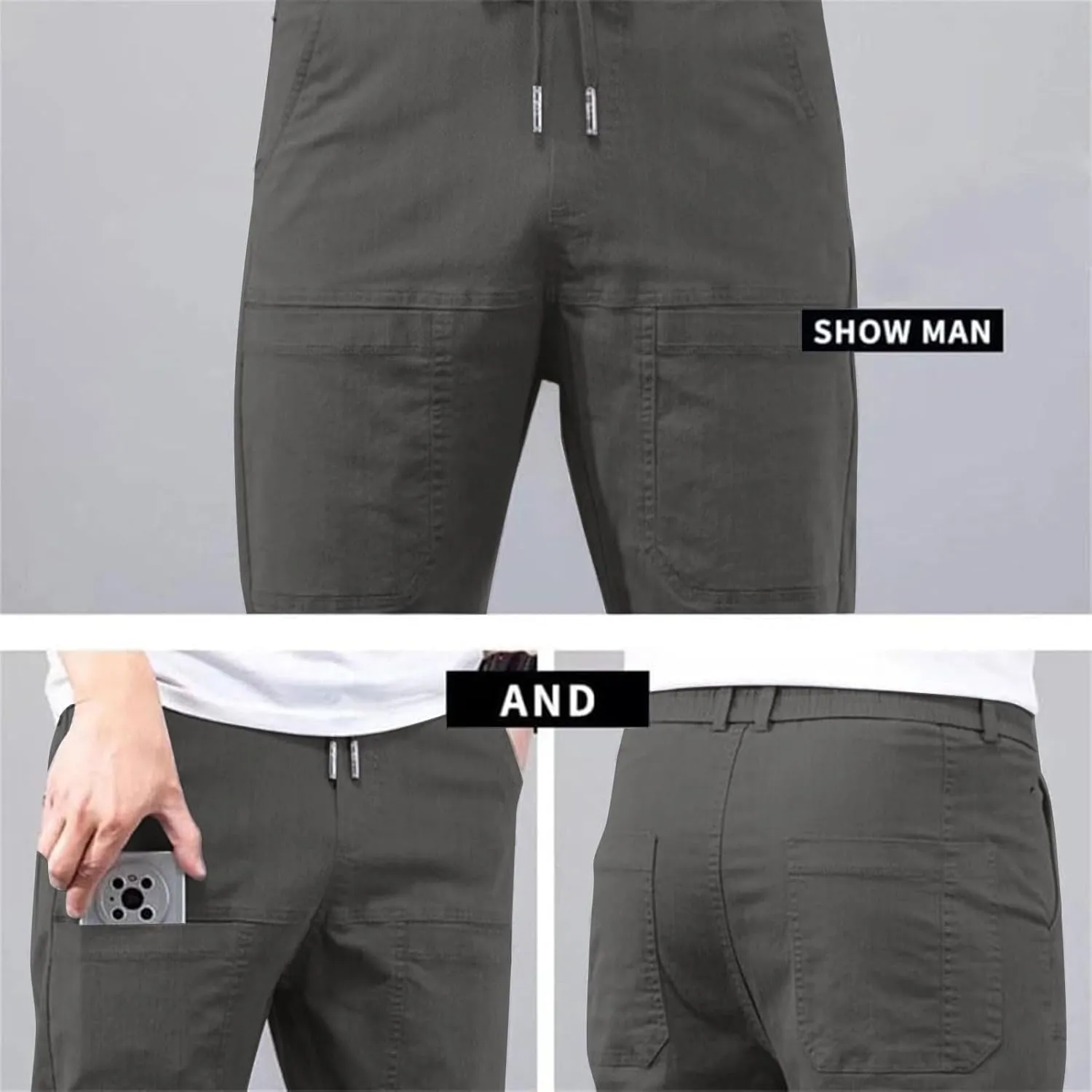 Acegents Cargo Pants, Acegents Mens Cargo Pants, Acegents Multipants - High Stretch Multi-Pocket Durable Cargo Pants