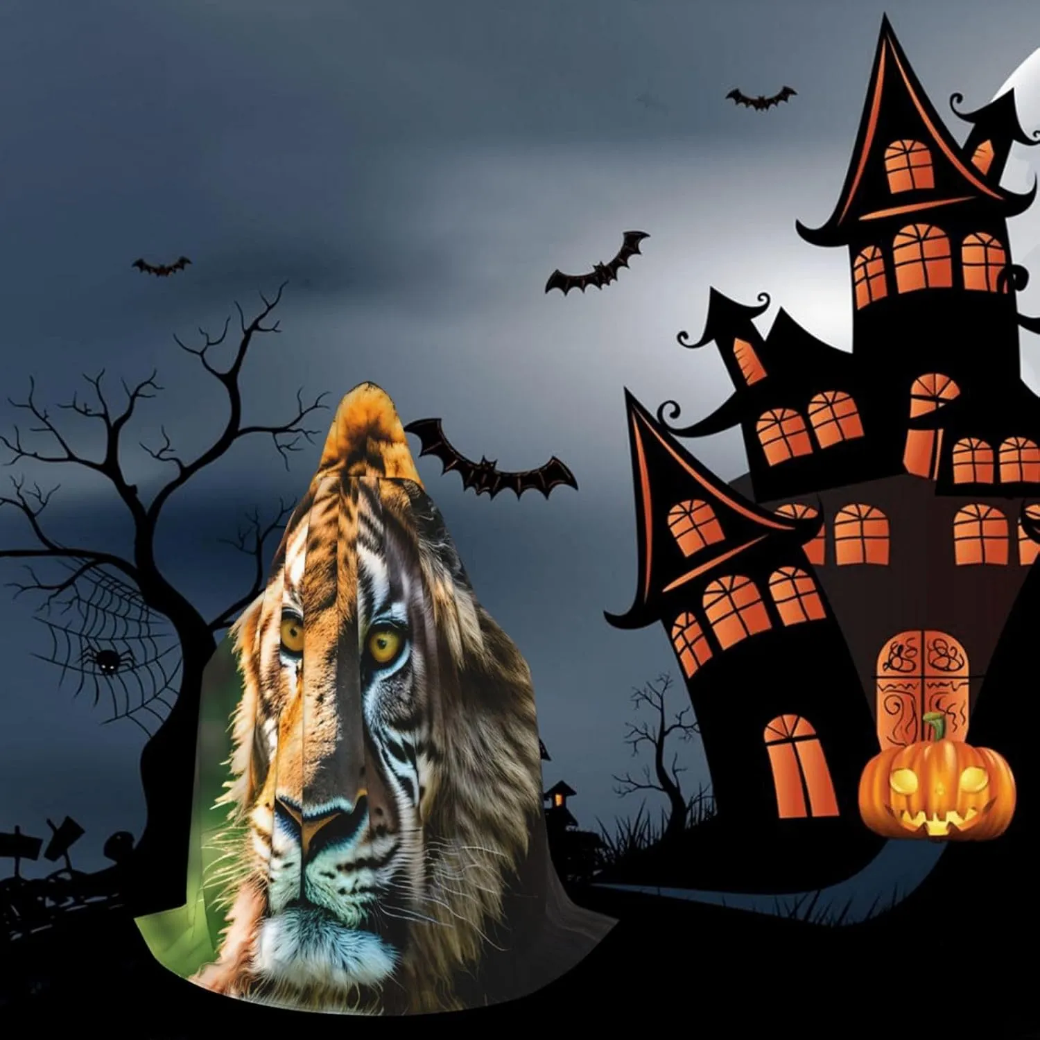 African Animals Hooded Cloak Coat Winter Warm Long Cloak Cosplay Costumes Outerwear Carnivals Hoodies Capes