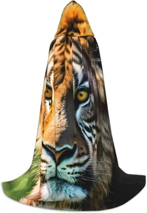 African Animals Hooded Cloak Coat Winter Warm Long Cloak Cosplay Costumes Outerwear Carnivals Hoodies Capes