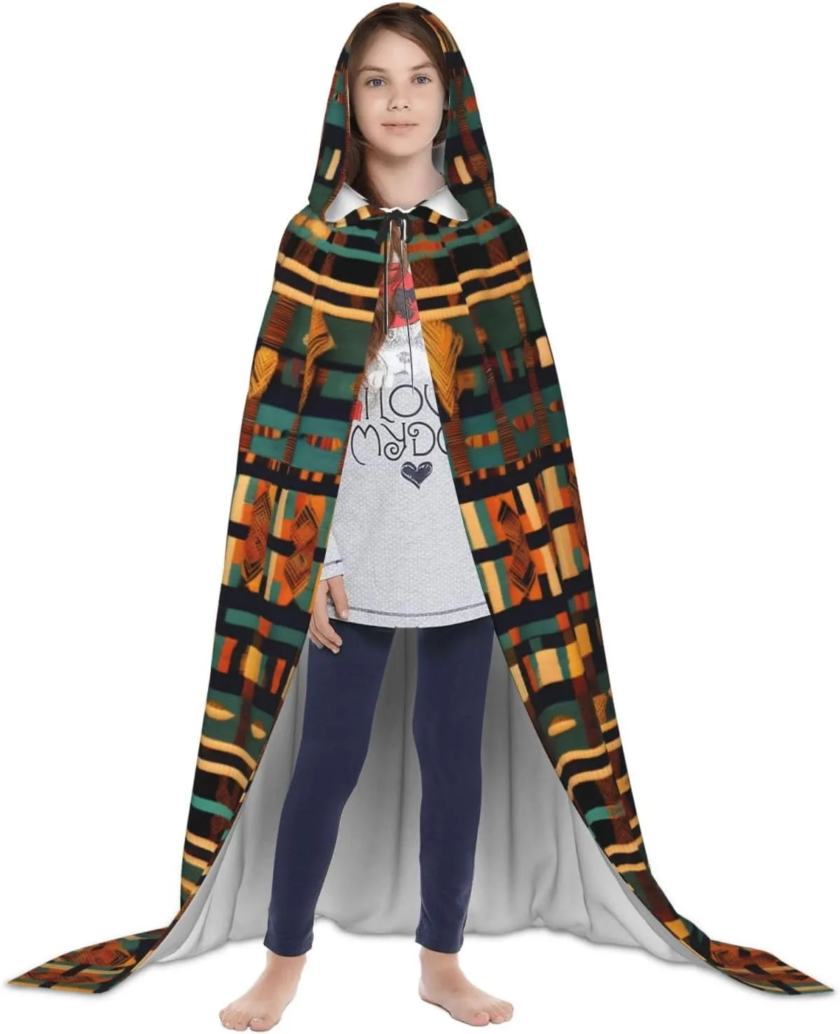 African Classic Weave Hooded Cloak Coat Winter Warm Long Cloak Cosplay Costumes Outerwear Carnivals Hoodies Capes