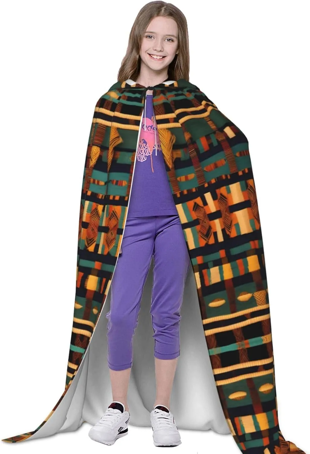 African Classic Weave Hooded Cloak Coat Winter Warm Long Cloak Cosplay Costumes Outerwear Carnivals Hoodies Capes