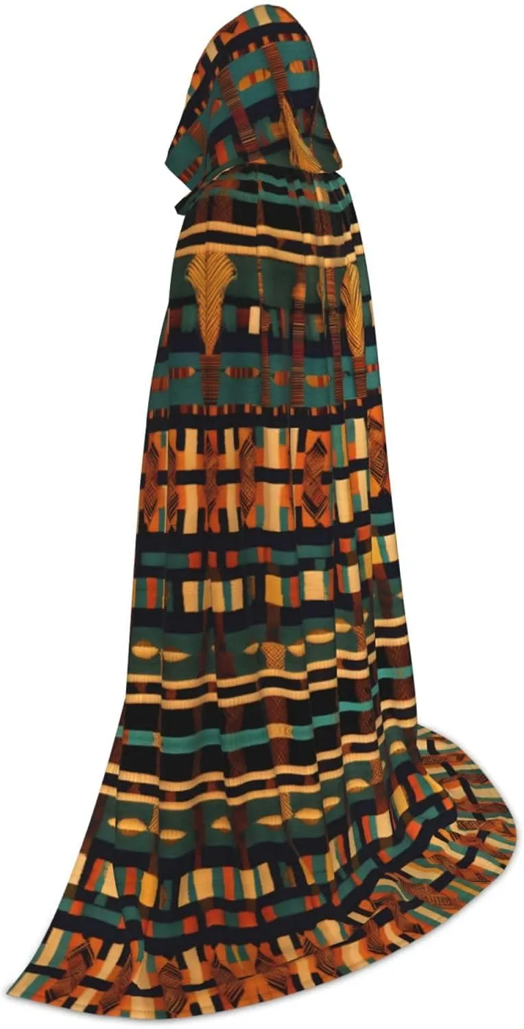 African Classic Weave Hooded Cloak Coat Winter Warm Long Cloak Cosplay Costumes Outerwear Carnivals Hoodies Capes