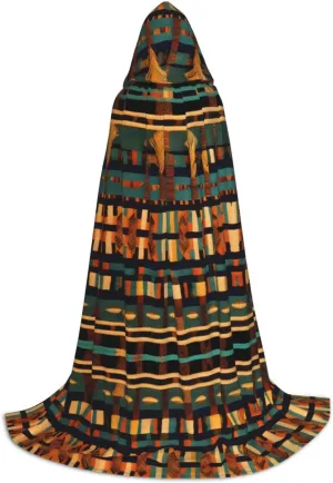 African Classic Weave Hooded Cloak Coat Winter Warm Long Cloak Cosplay Costumes Outerwear Carnivals Hoodies Capes