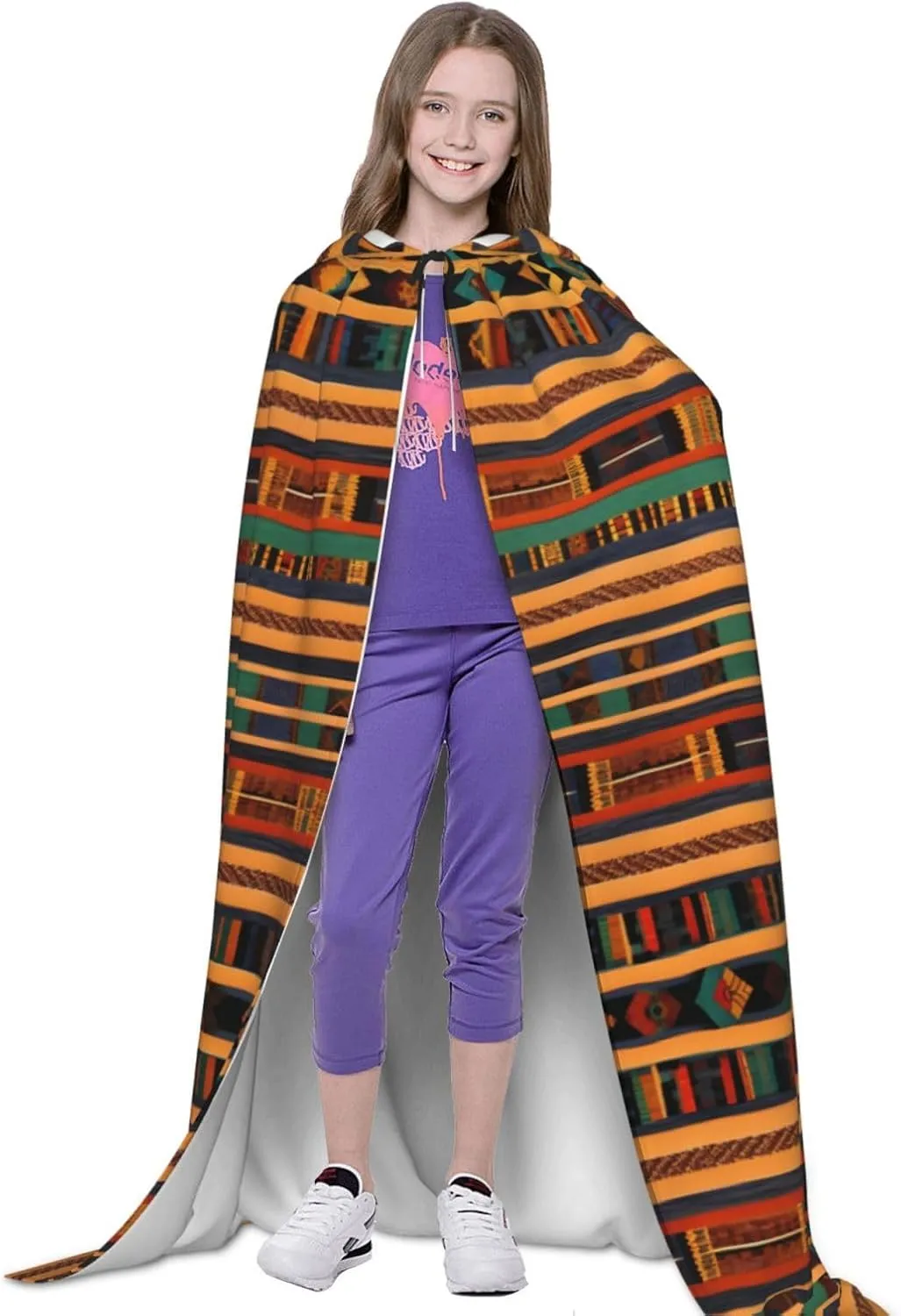 African Weaving Hooded Cloak Coat Winter Warm Long Cloak Cosplay Costumes Outerwear Carnivals Hoodies Capes