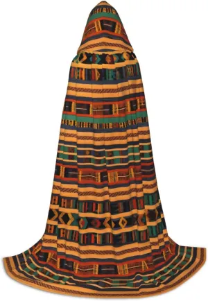 African Weaving Hooded Cloak Coat Winter Warm Long Cloak Cosplay Costumes Outerwear Carnivals Hoodies Capes