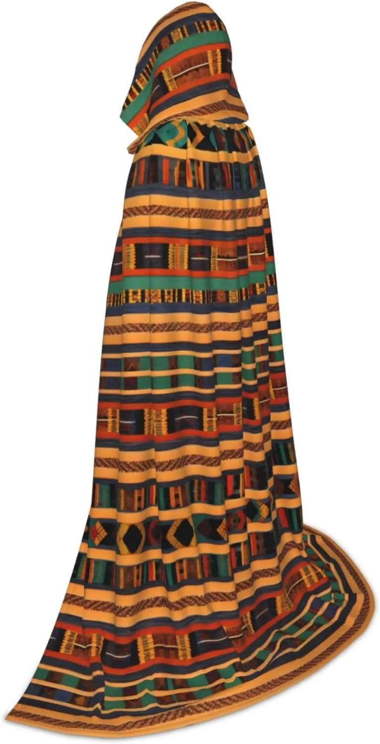 African Weaving Hooded Cloak Coat Winter Warm Long Cloak Cosplay Costumes Outerwear Carnivals Hoodies Capes