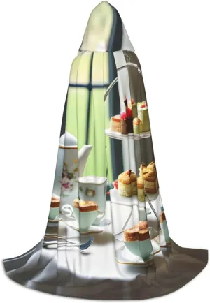Afternoon Tea Hooded Cloak Coat Winter Warm Long Cloak Cosplay Costumes Outerwear Carnivals Hoodies Capes