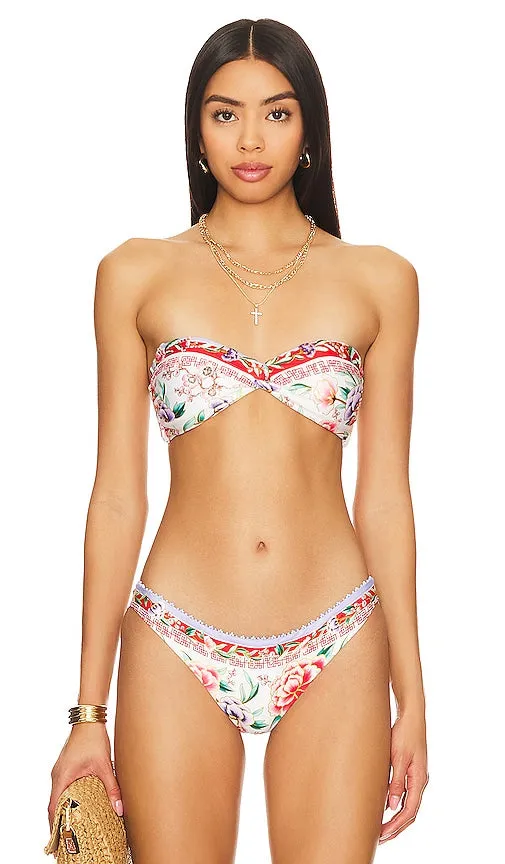 Agua Bendita Stacy Bandeau Top in Red