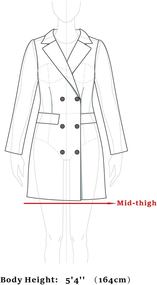 Allegra K Women's Elegant Overcoat Notched Shawl Collar Single Breasted Outerwear Winter Long Coat