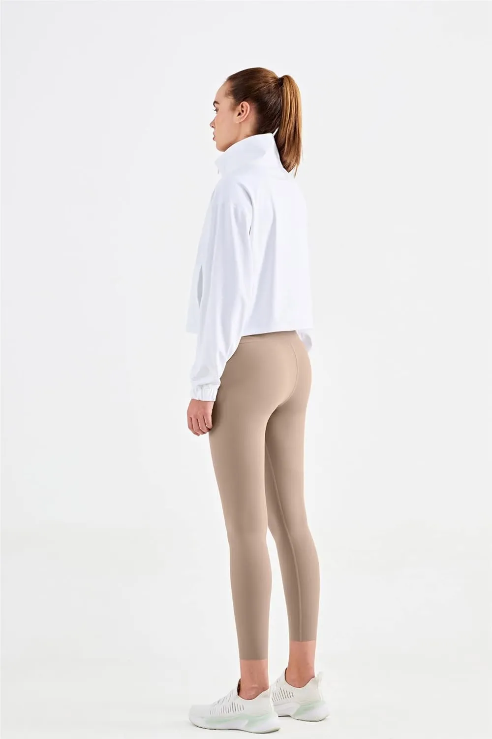 altiland Half Zip Pullover Cropped Jackets for Women Long Sleeve Workout Athletic Running Yoga Shirts