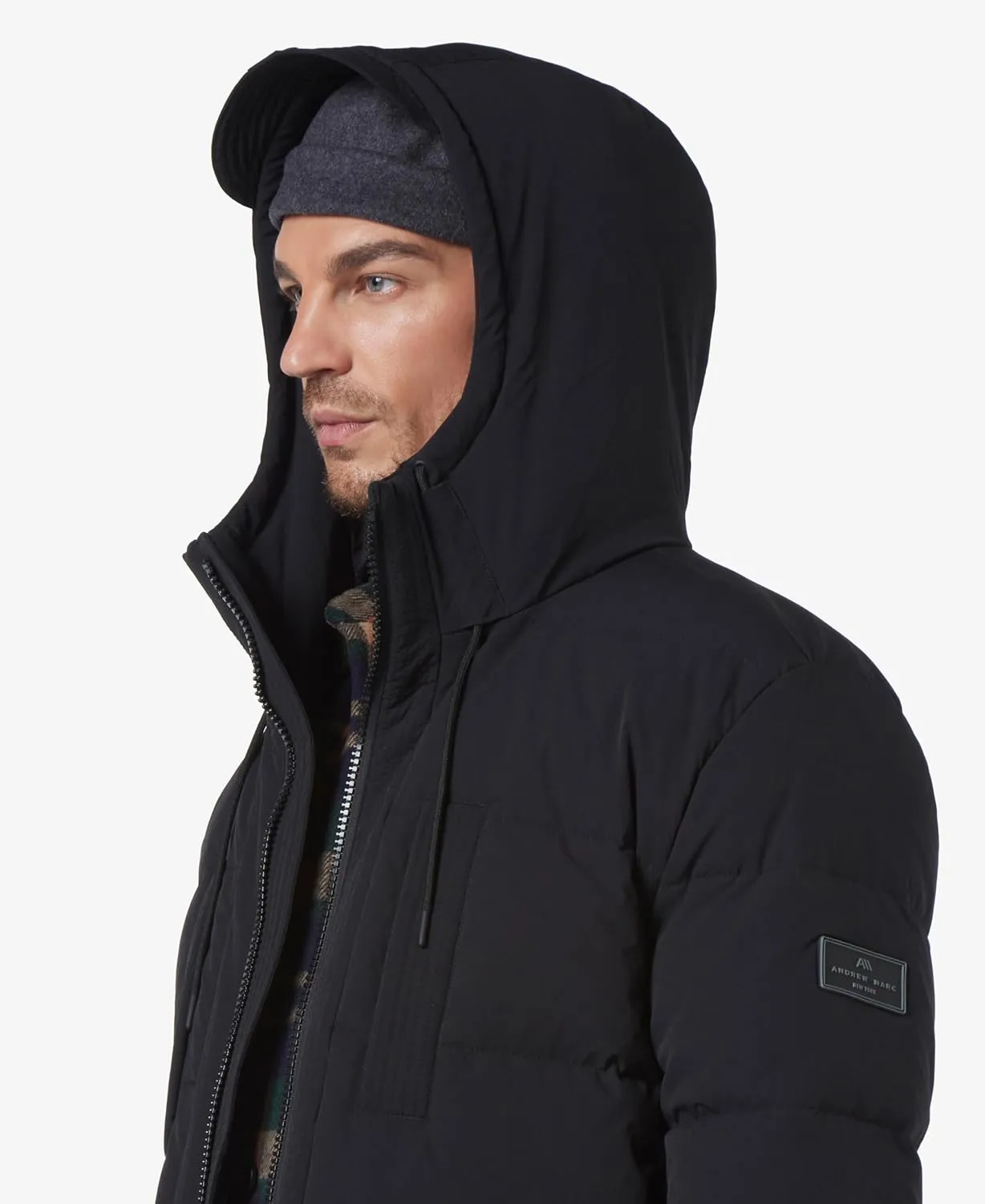 Andrew Marc Men's Mid-Length Puffer Jacket