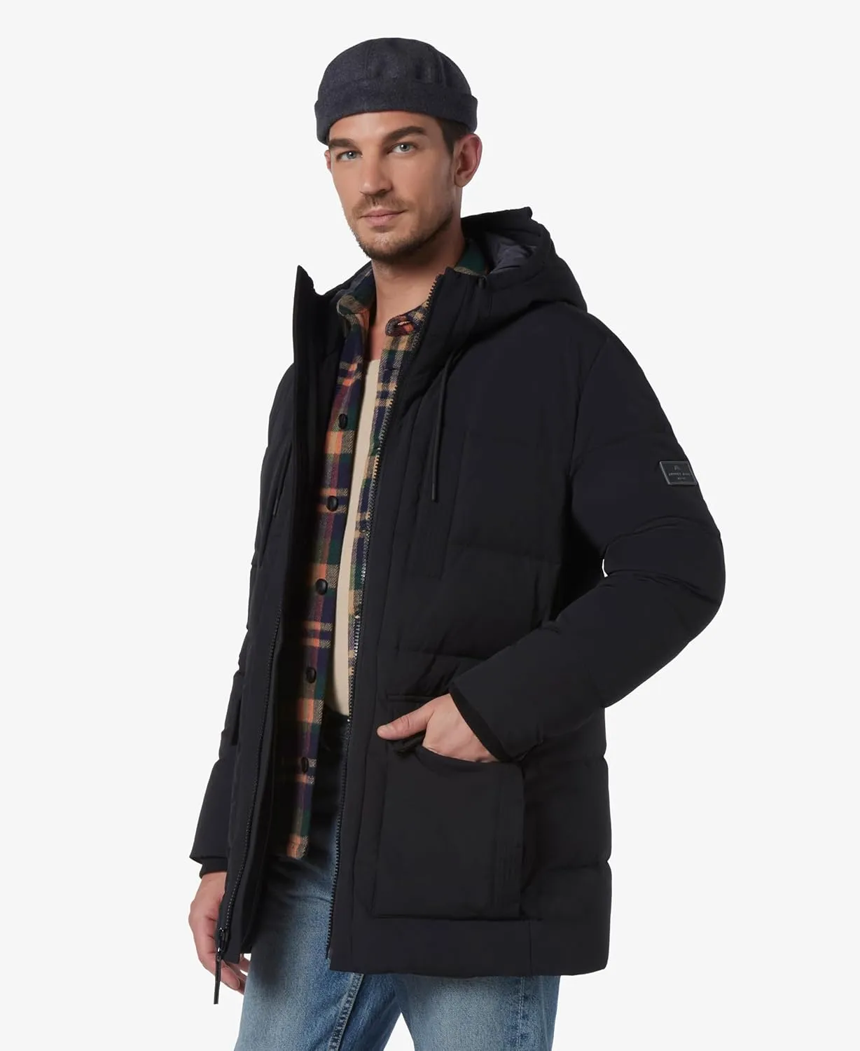 Andrew Marc Men's Mid-Length Puffer Jacket