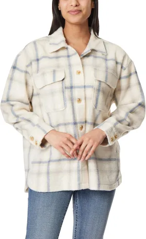 Angels Forever Young Women's Casual Fleece and Plaid Shackets/Jackets