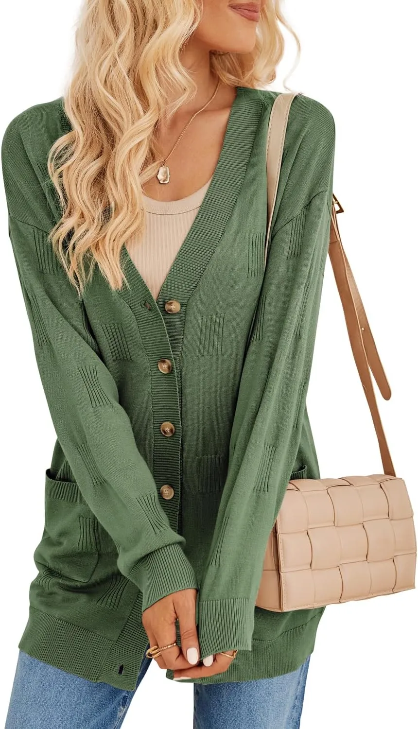 Arach&Cloz Women's Lightweight Cardigan Sweater Fashion Long Sleeve Summer Casual Outfits with Pocket Cozy Clouds