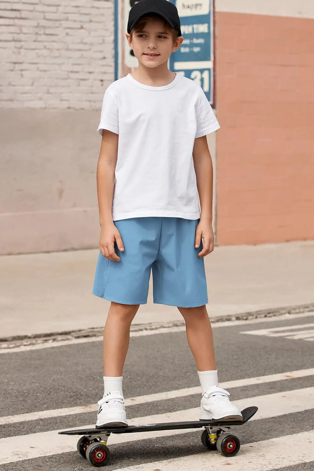 Arshiner Boys Athletic Shorts Kids Youth Quick Dry Shorts