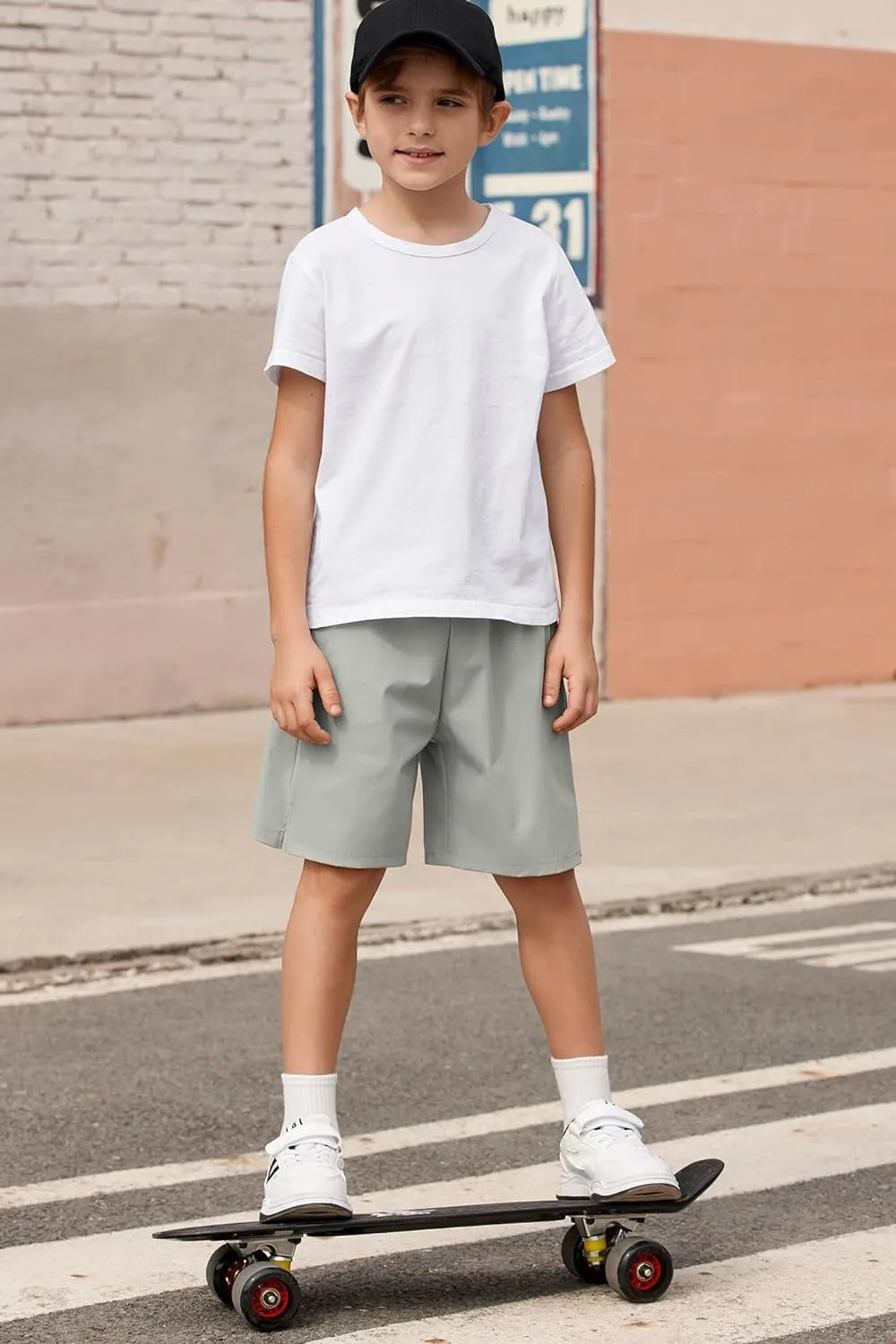Arshiner Boys Athletic Shorts Kids Youth Quick Dry Shorts