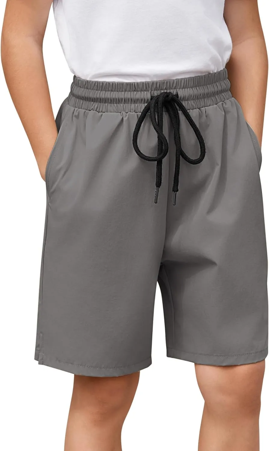 Arshiner Boys Athletic Shorts Kids Youth Quick Dry Shorts