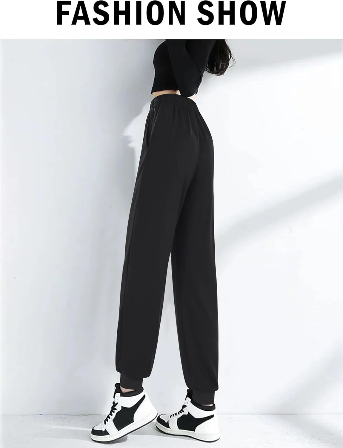 ASIMOON Women's Yoga Pants Soft Comfy Stretch Loose Straight Casual Athletic Pants Running Workout Lounge Pants with Pockets