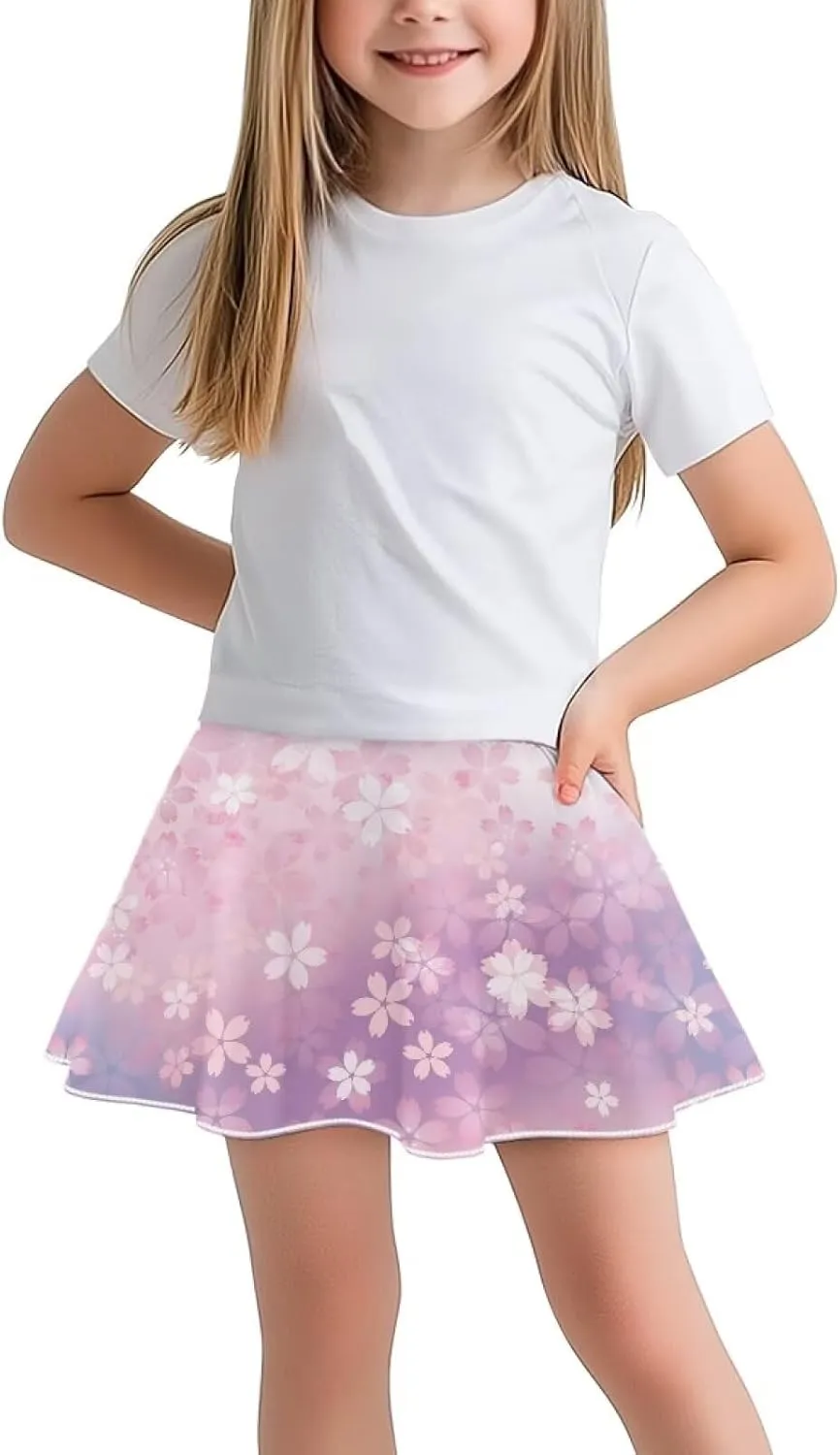 Athletic Skorts for Girls Tennis Skirts with Shorts Golf Sport Skirt with Pockets Casual Daily Wear 5-14Y