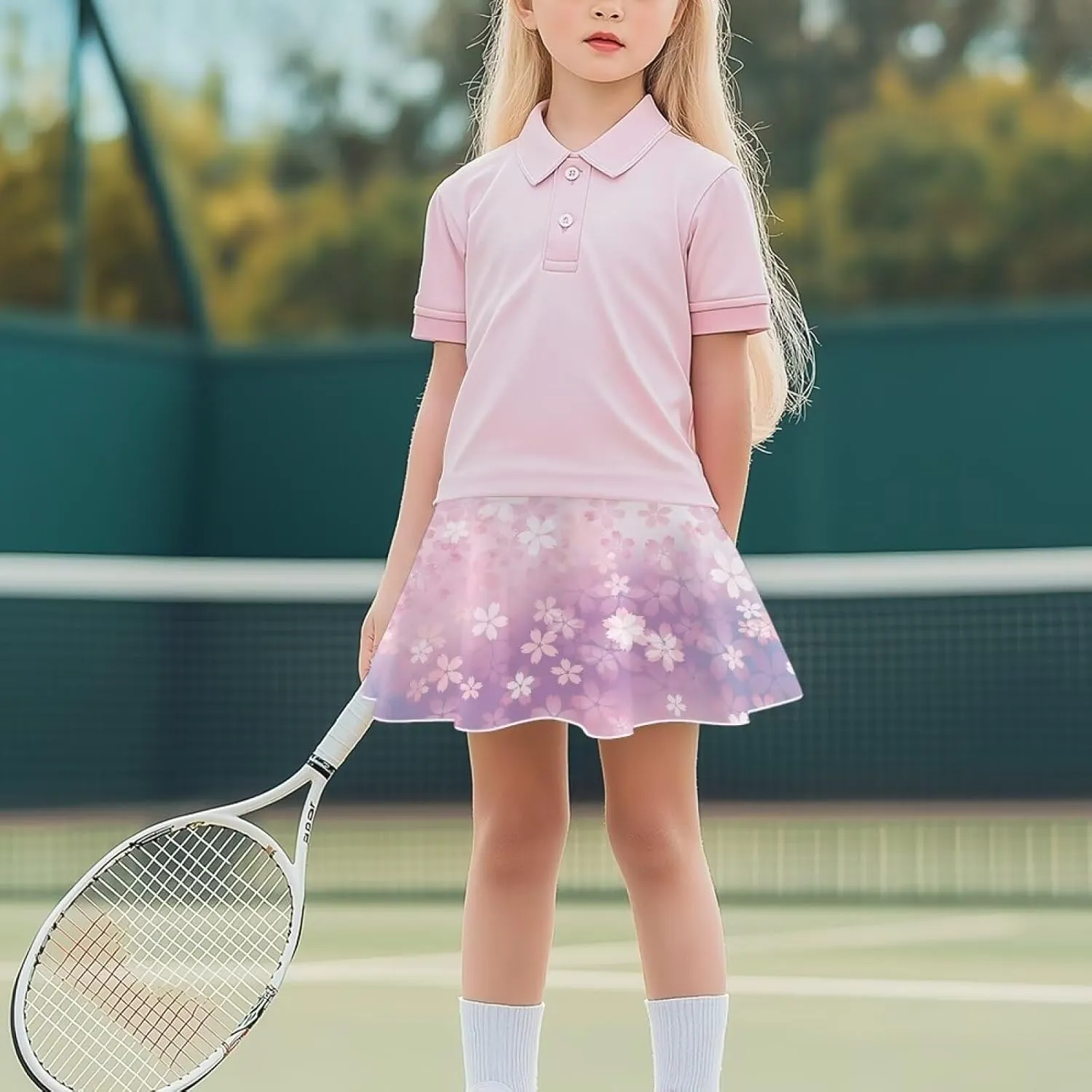 Athletic Skorts for Girls Tennis Skirts with Shorts Golf Sport Skirt with Pockets Casual Daily Wear 5-14Y