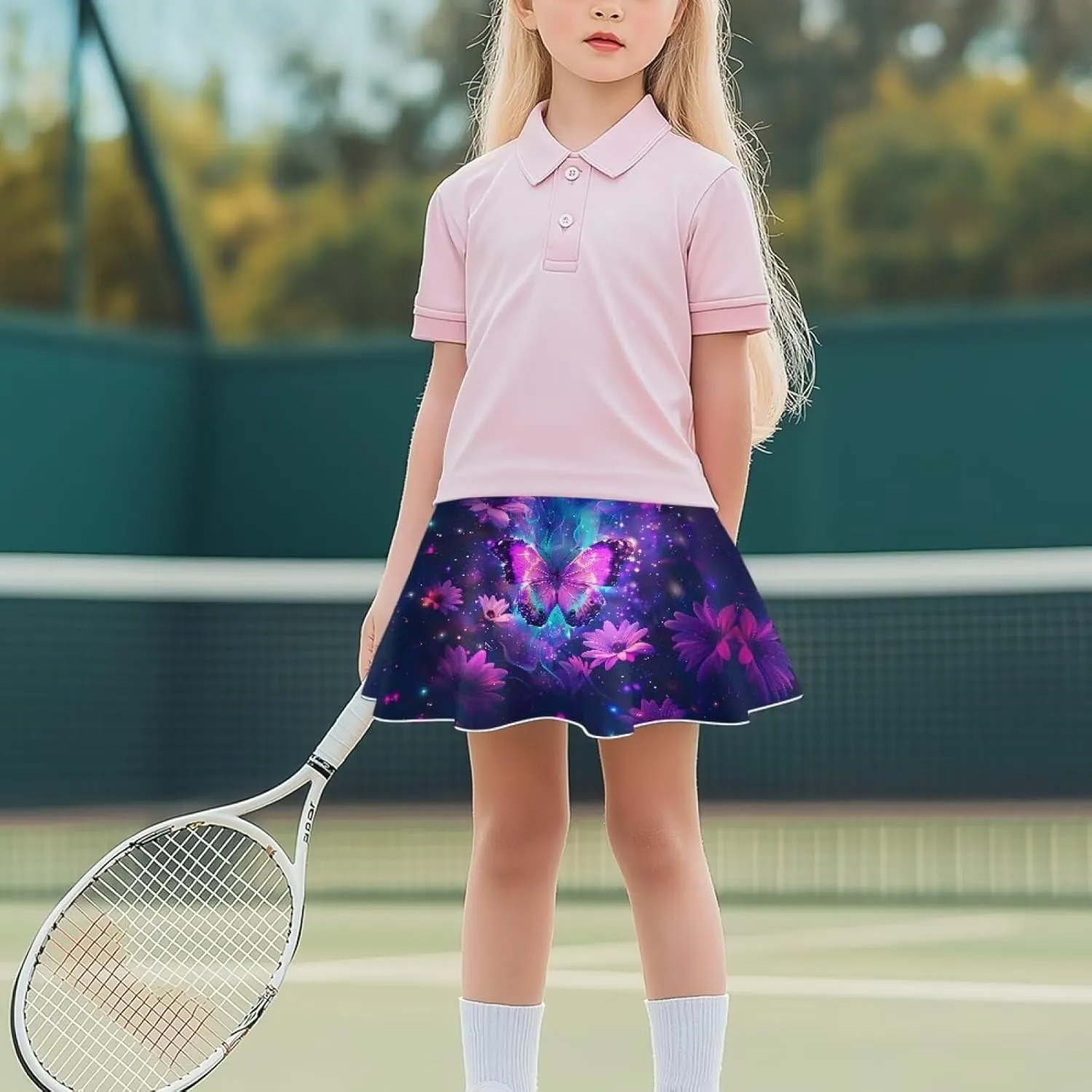 Athletic Skorts with Pocket for Girls 5-14 Years Sports Skirt Summer Casual Wear Tennis Gym