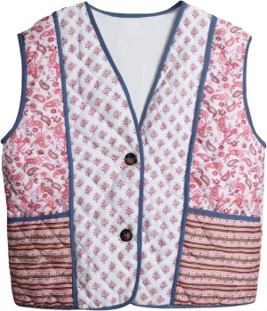 Athlisan Womens Cropped Puffer Vest Lightweight Button Down Padded Gilet Outwear with Pockets