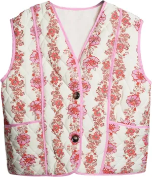 Athlisan Womens Cropped Puffer Vest Lightweight Button Down Padded Gilet Outwear with Pockets