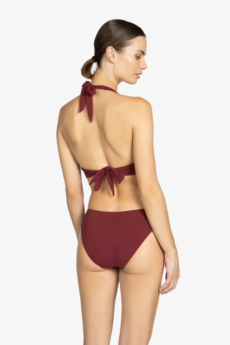 AUBREY D-CUP HALTER BIKINI TOP (FINAL SALE)