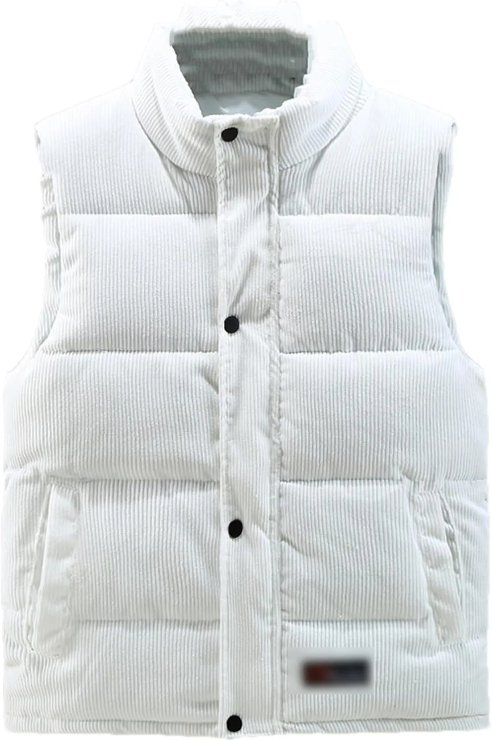 Autumn Winter Men Vest Fashion Warm Cotton Padded Sleeveless Jacket Casual Stand Collar Waistcoat
