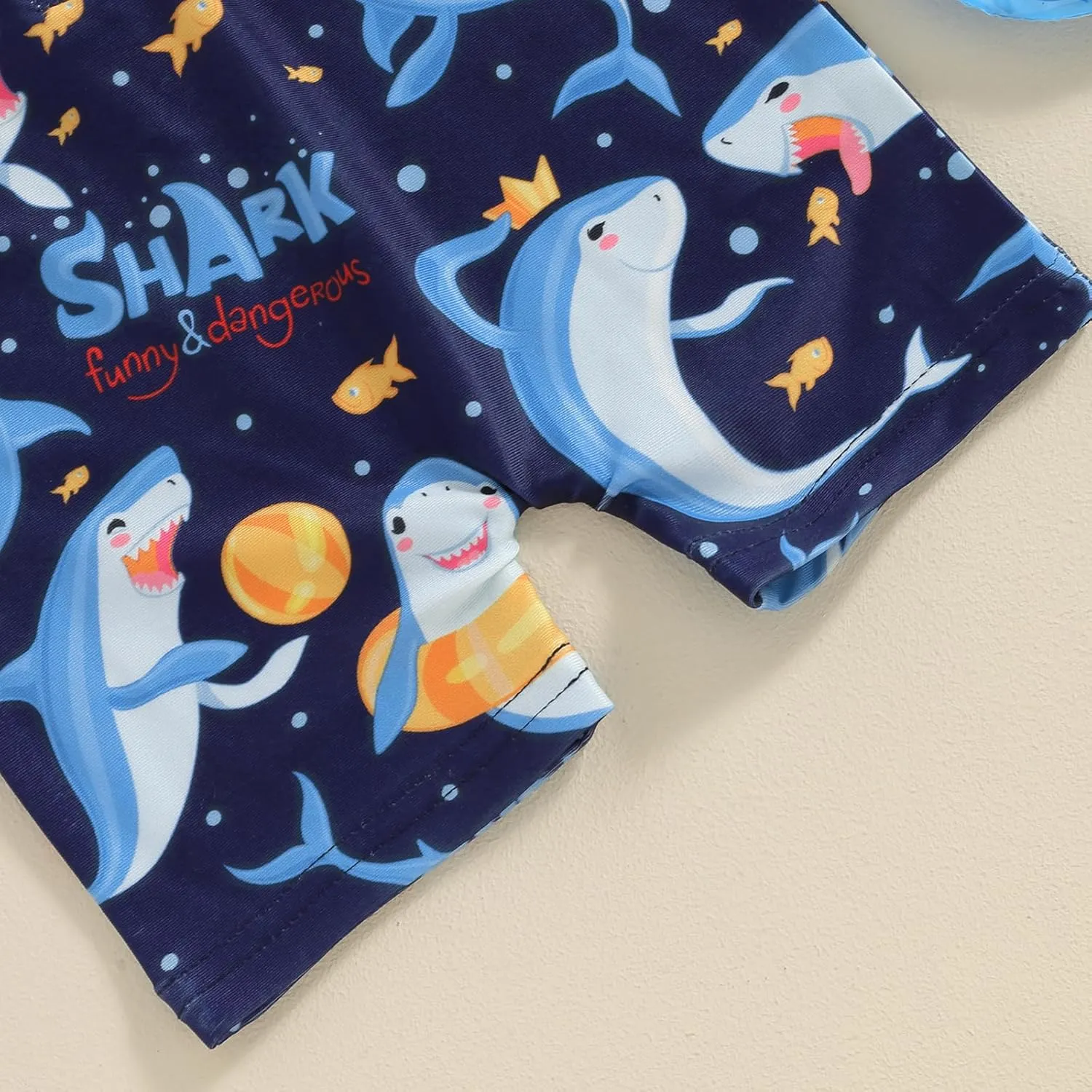 Baby Boy One Piece Swimsuit Shark Short Sleeve Zipper Rash Guard Swimwear Toddler Beach Bathing Suit Sunsuit