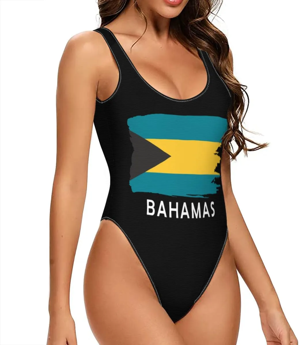 Bahamas Women's One Piece Swimsuit Bathing Suit Scoop U Back Athletic