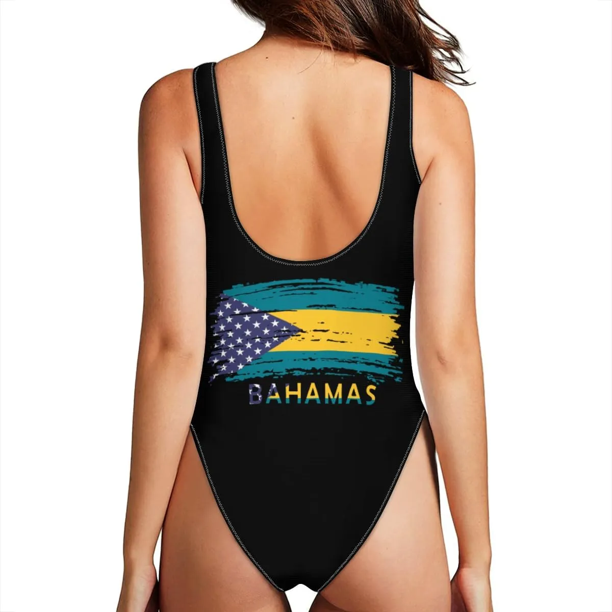 Bahamas Women's One Piece Swimsuit Bathing Suit Scoop U Back Athletic