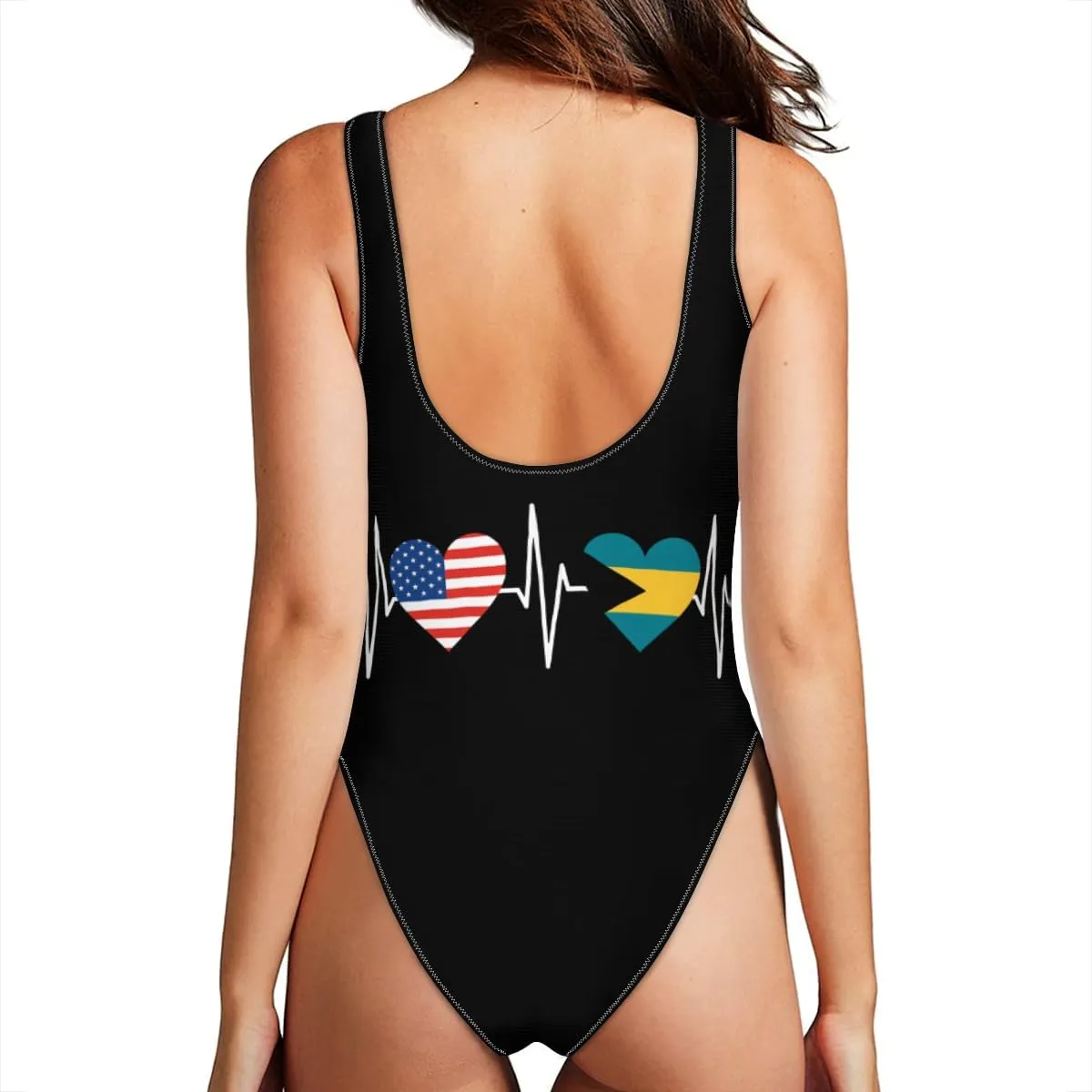 Bahamas Women's One Piece Swimsuit Bathing Suit Scoop U Back Athletic