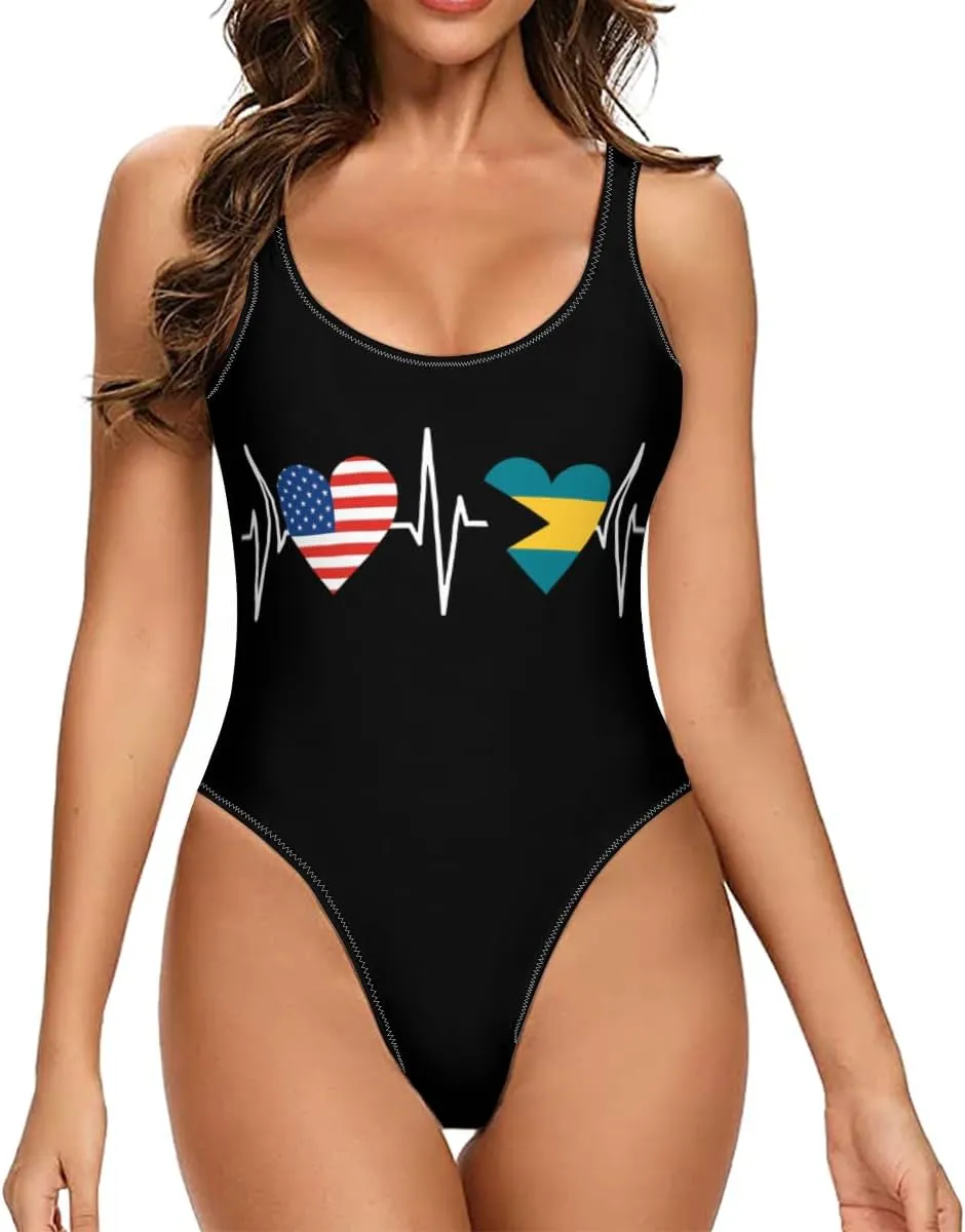 Bahamas Women's One Piece Swimsuit Bathing Suit Scoop U Back Athletic