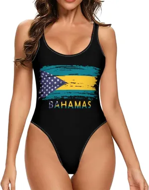Bahamas Women's One Piece Swimsuit Bathing Suit Scoop U Back Athletic