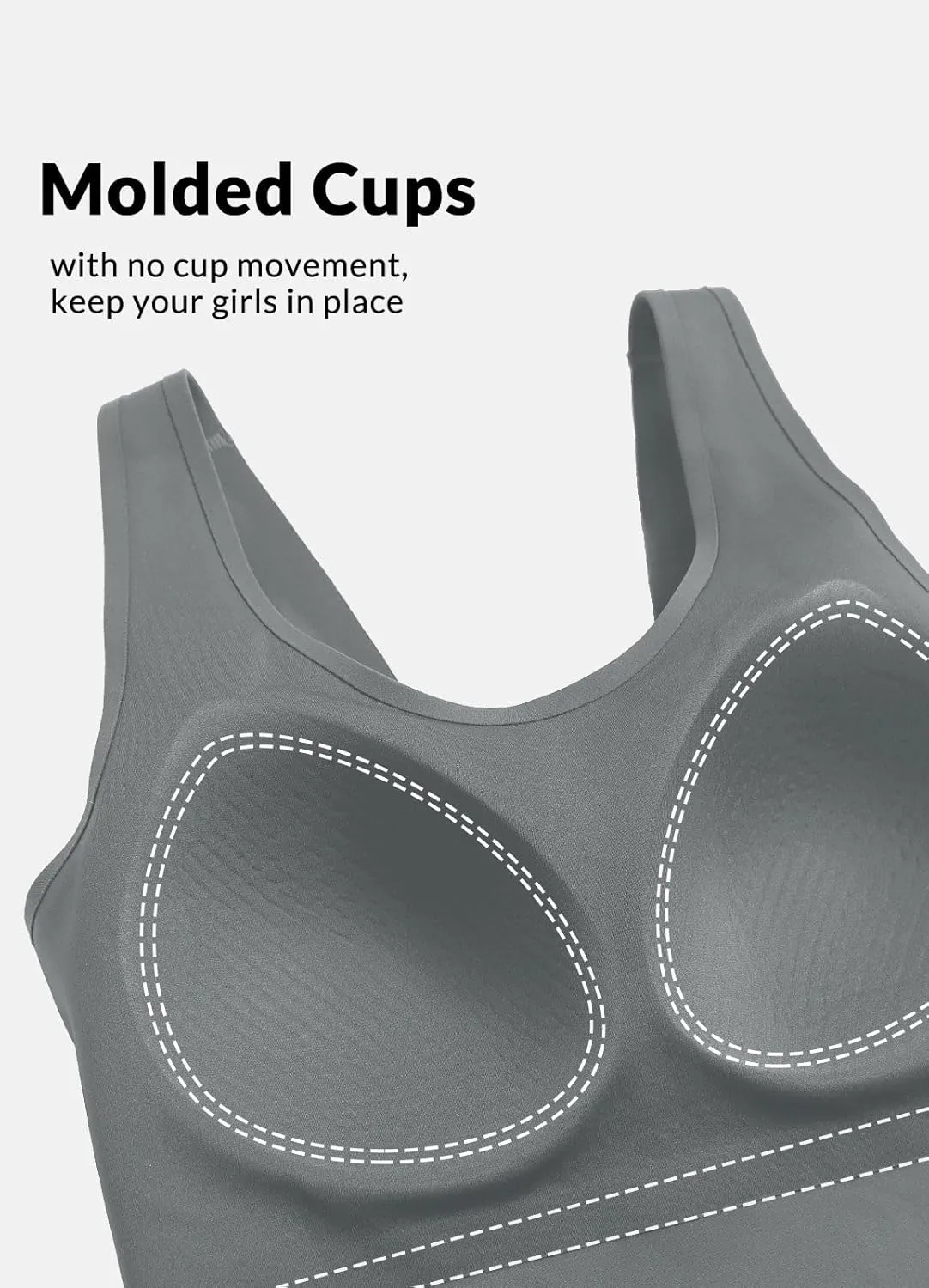 baleaf Freeleaf Women's Longline Sports Bra, Molded Cup Workout Tank Yoga Tops Built in Bra Athletic Camisole