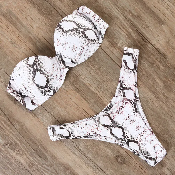 Bandeau Brazilian Bottom Push Up Bikini