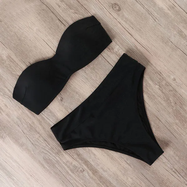 Bandeau Brazilian Bottom Push Up Bikini