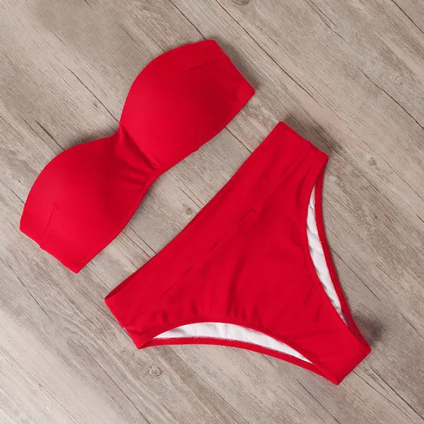 Bandeau Brazilian Bottom Push Up Bikini