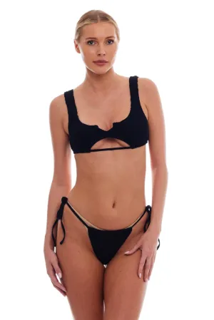 Barbados Cutout Crinkle One Size Bikini TOP ONLY