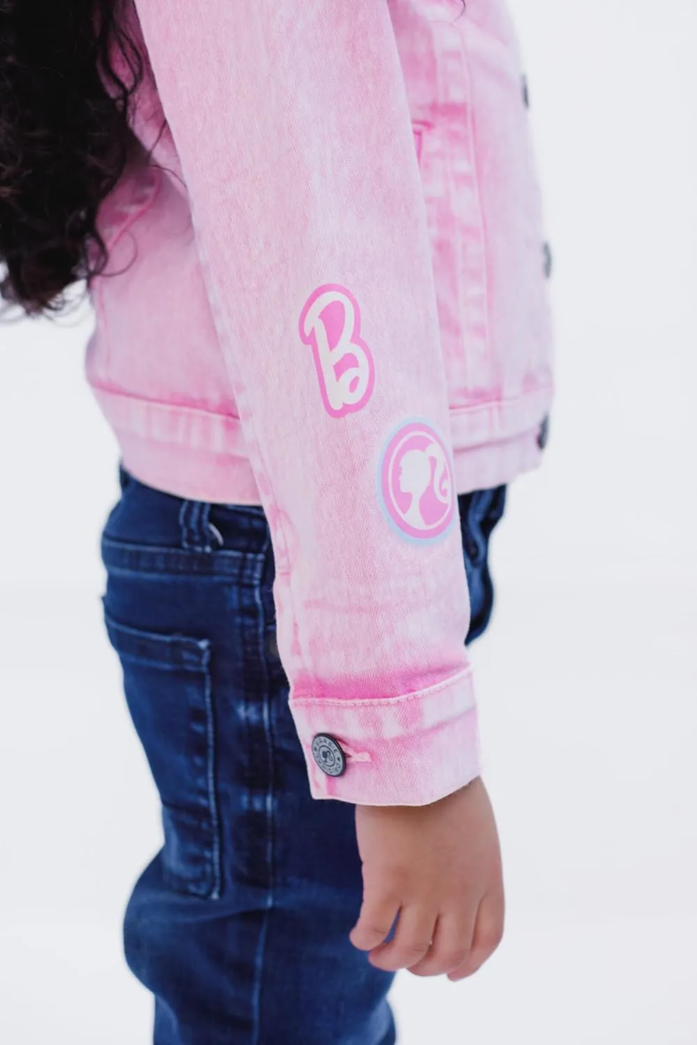 Barbie Girls Pink Denim Jacket Little Kid to Big Kid Sizes (4-14-16)