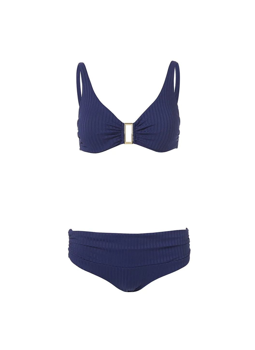 Bel Air Navy Ribbed Bikini Bottom
