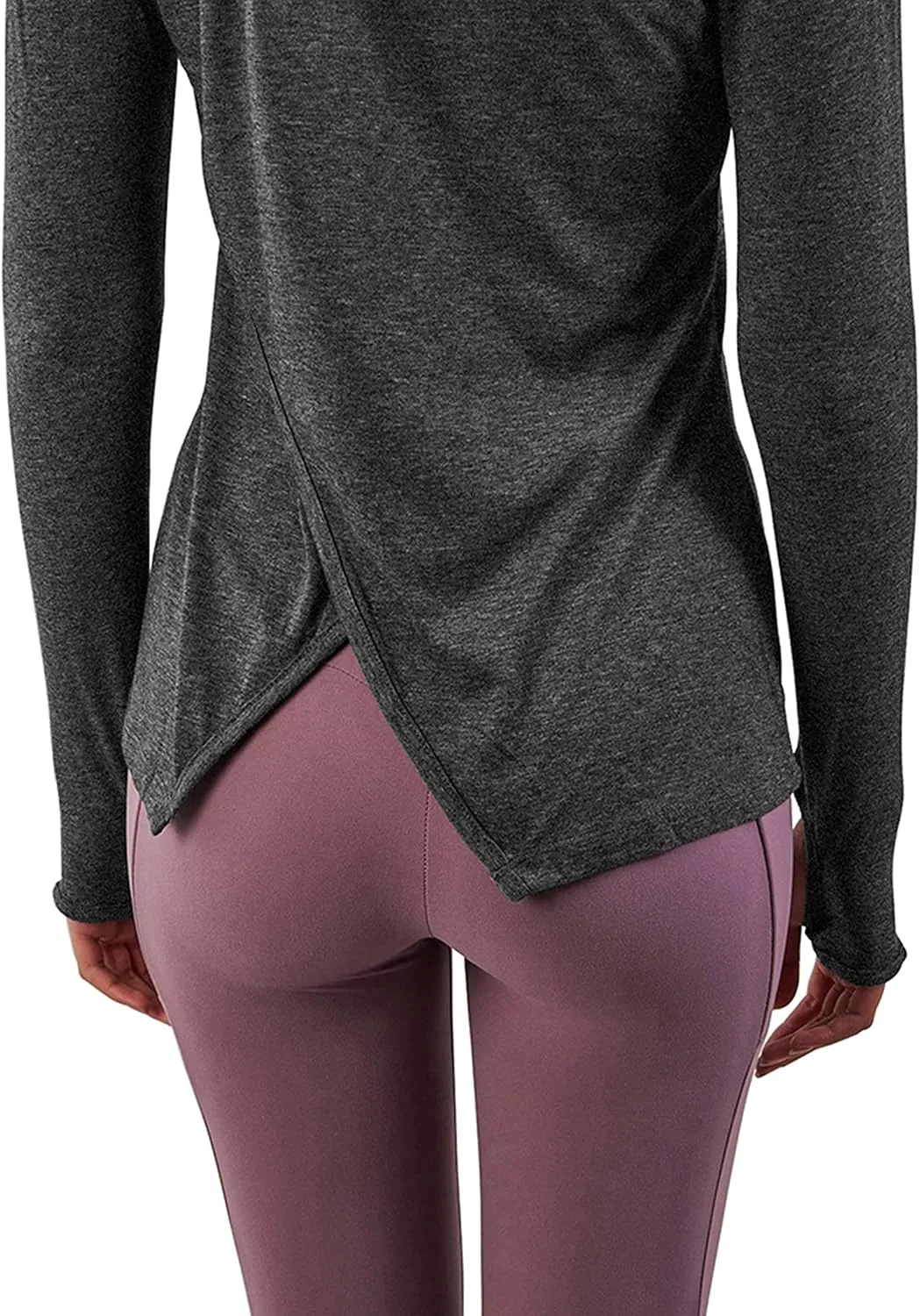 Bestisun Long Sleeve Yoga Workout Tops Lightweight Thumbhole Shirts Athletic Wear for Women