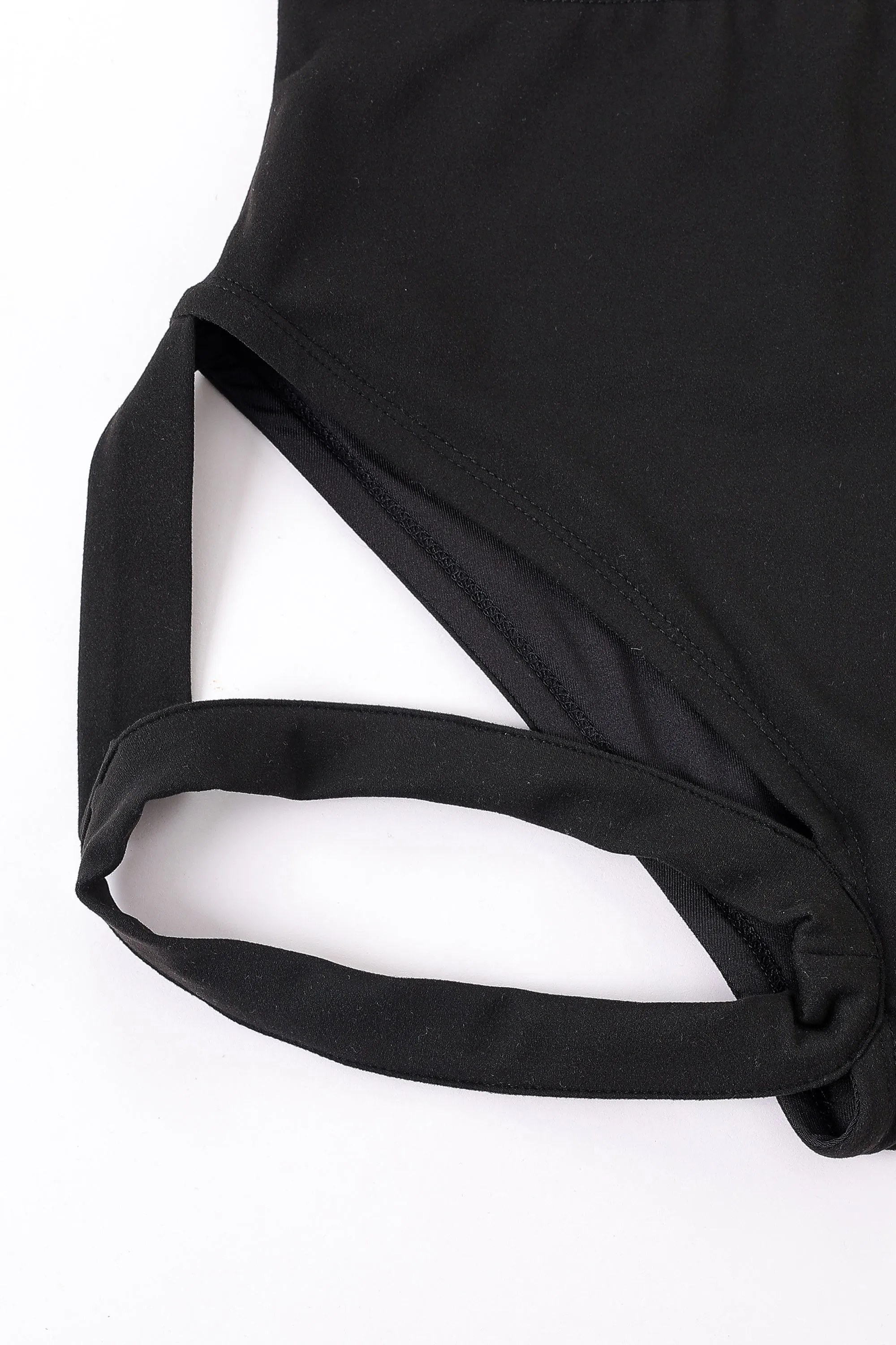 Black High Waist Garter Bikini Bottom