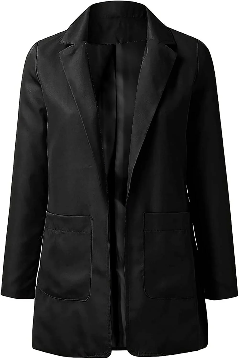 Blazer Jackets for Women Work Office Suit Coats Slim Open Front Cardigan Lapel Collar Long Sleeve Outerwear